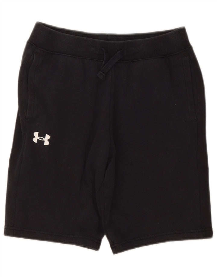 UNDER ARMOUR Boys Sport Shorts 11-12 Anos Grande Algodão Preto