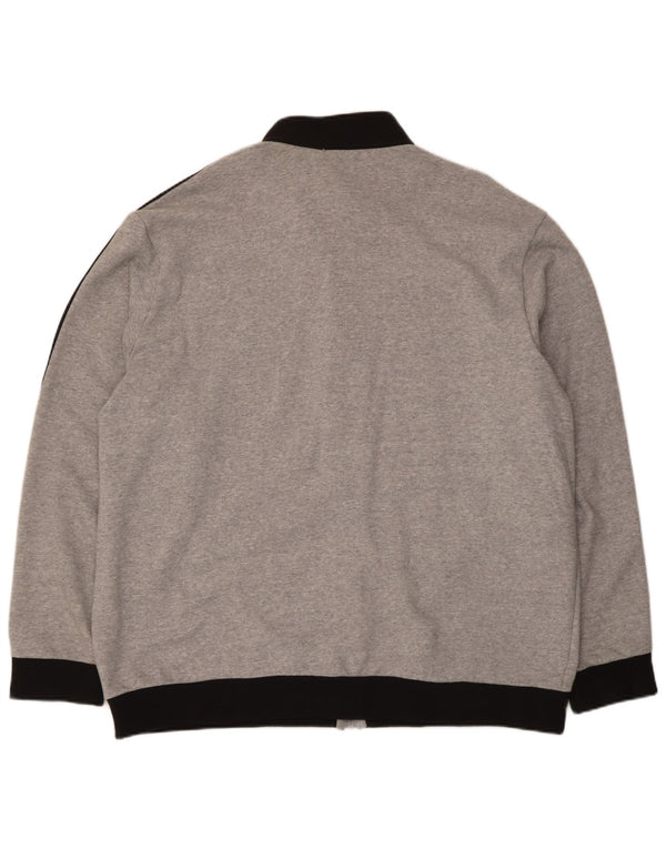 Adidas Mens Treino Top Jaqueta 2XL Cinza Colourblock Algodão