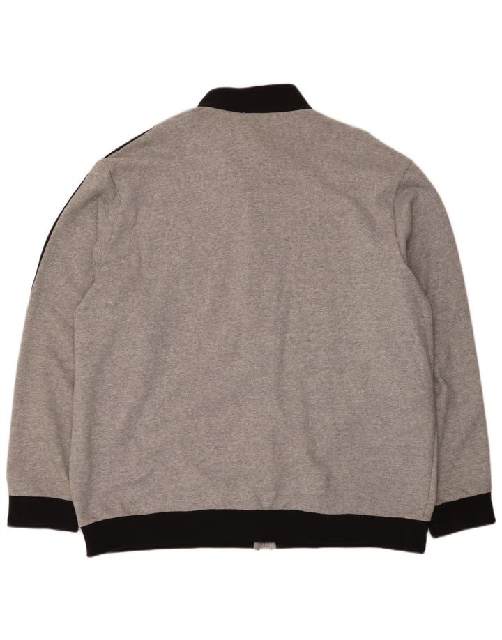 Adidas Mens Treino Top Jaqueta 2XL Cinza Colourblock Algodão