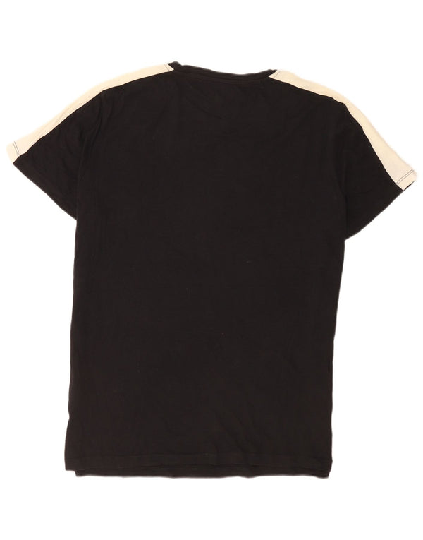 Camiseta masculina Jack & Jones grande algodão colorblock preto