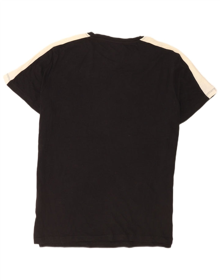 Camiseta masculina Jack & Jones grande algodão colorblock preto