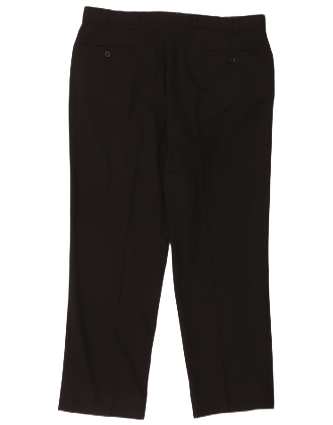 Calça masculina reta casual Marks & Spencer W36 L29 poliéster preto