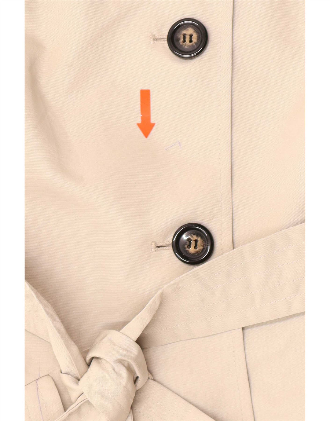 Casaco impermeável feminino Marks & Spencer UK 12 médio bege poliéster clássico