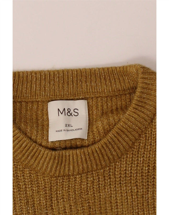 Suéter masculino MARKS & SPENCER com gola redonda 2XL poliamida verde