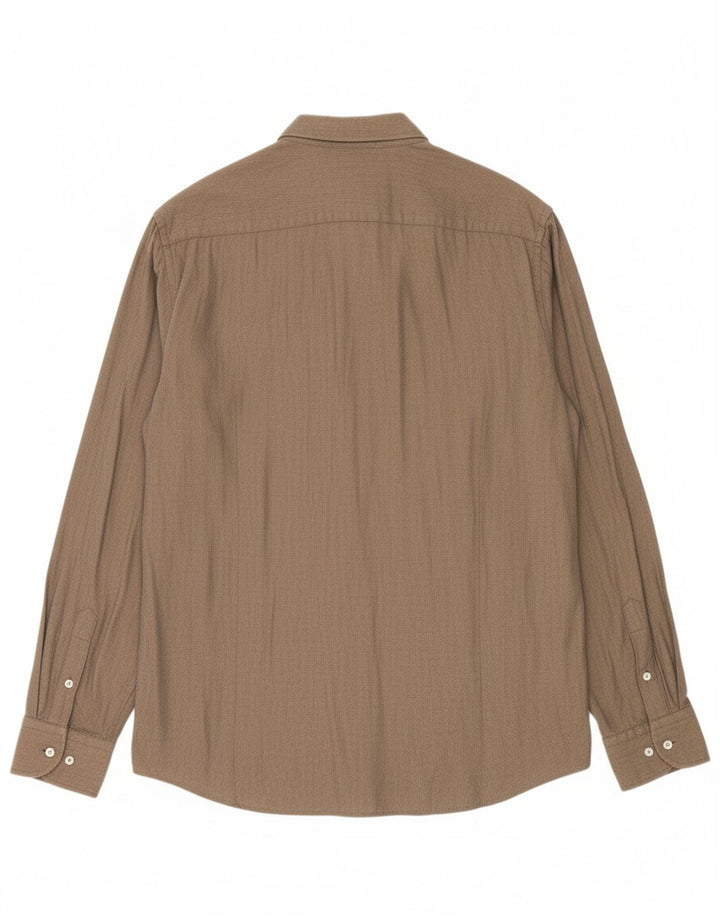 Camisa masculina de flanela MASSIMO DUTTI XL algodão cinza