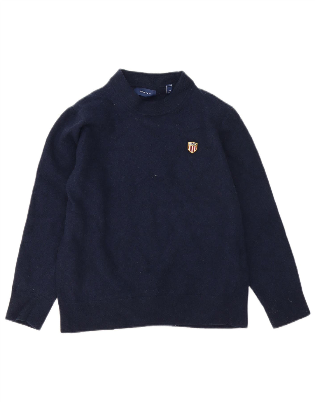 Suéter Gant Boys com gola tartaruga 11-12 anos lã de cordeiro azul marinho