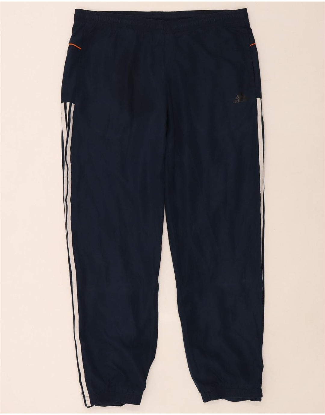 Adidas Mens Treino Calças Joggers UK 40/42 Médio Azul Marinho Poliéster
