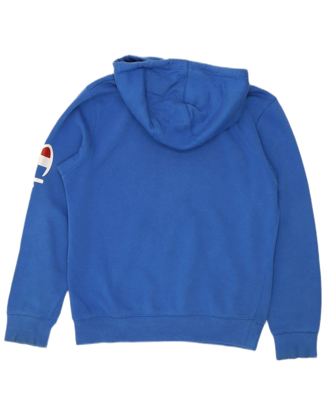 Jumper com capuz gráfico masculino Champion pequeno azul algodão