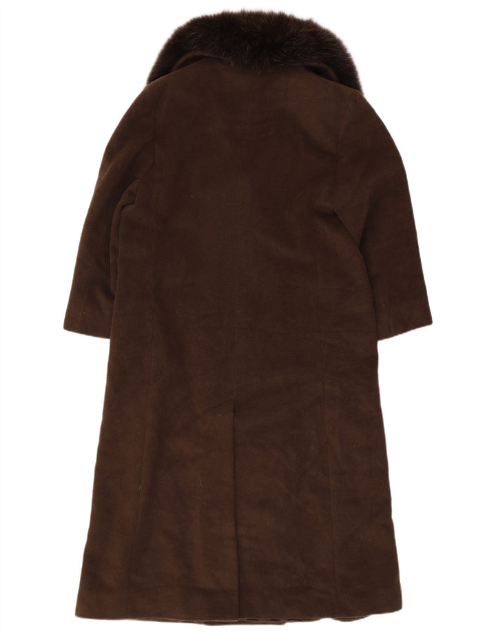 Sobretudo feminino oversized Marella Reino Unido 10 lã virgem marrom pequena