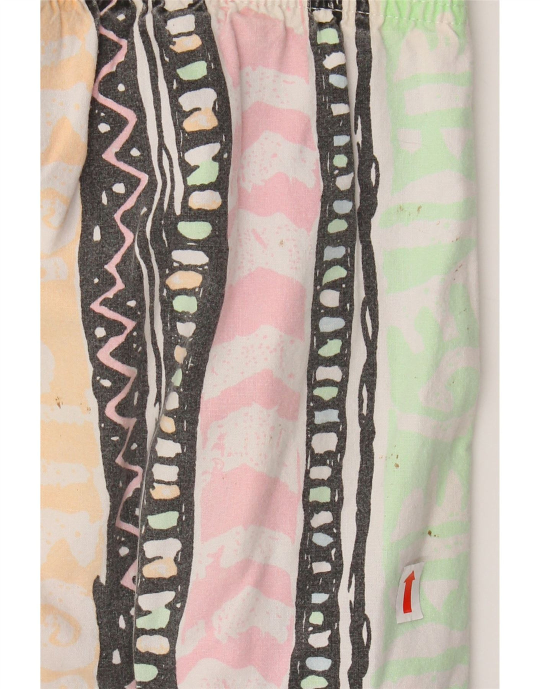 Calça feminina Blues cintura alta cônica W34 L31 multicolorida geométrica