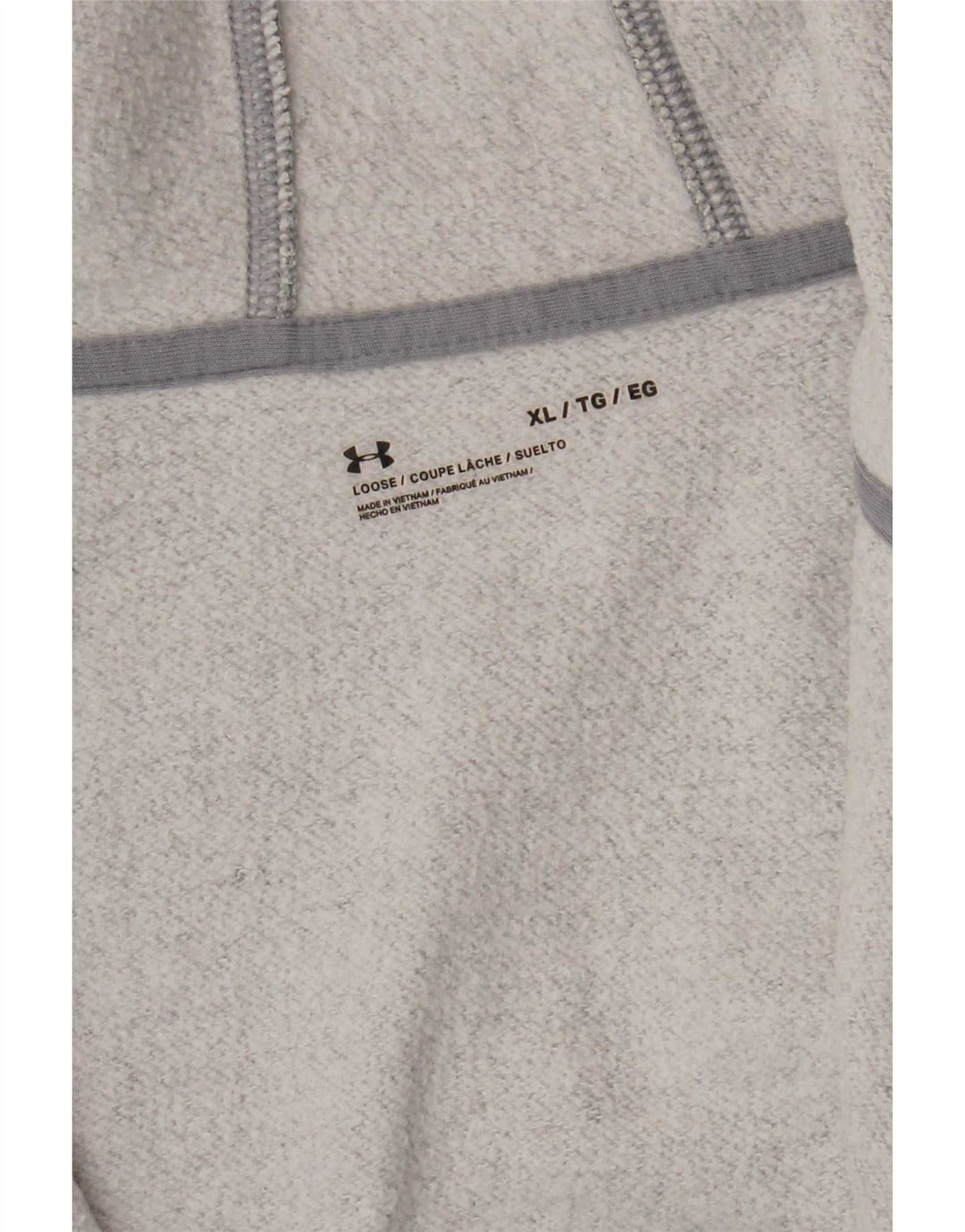 Suéter masculino Under Armour com capuz e zíper XL cinza manchado