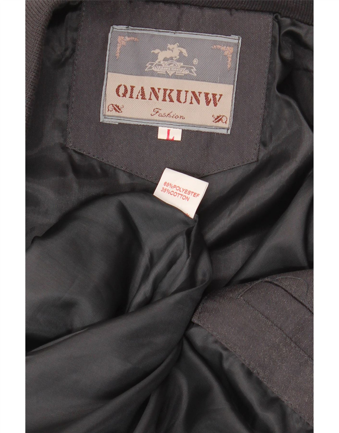 Jaqueta bomber masculina VINTAGE UK 40 grande poliéster colorblock preto