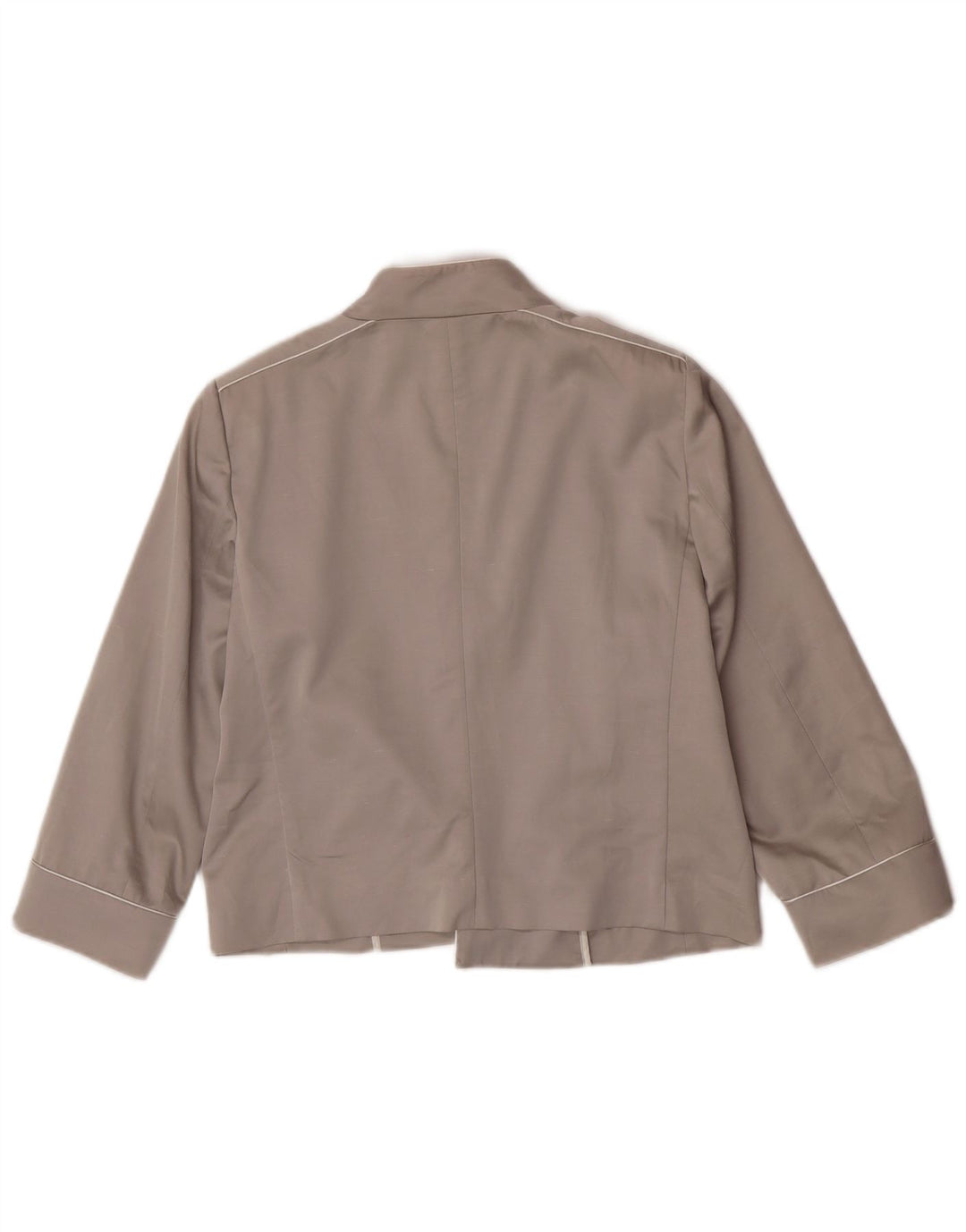 Marella Womens Blazer Open Blazer Jacket UK 16 Grande Cinza Viscose