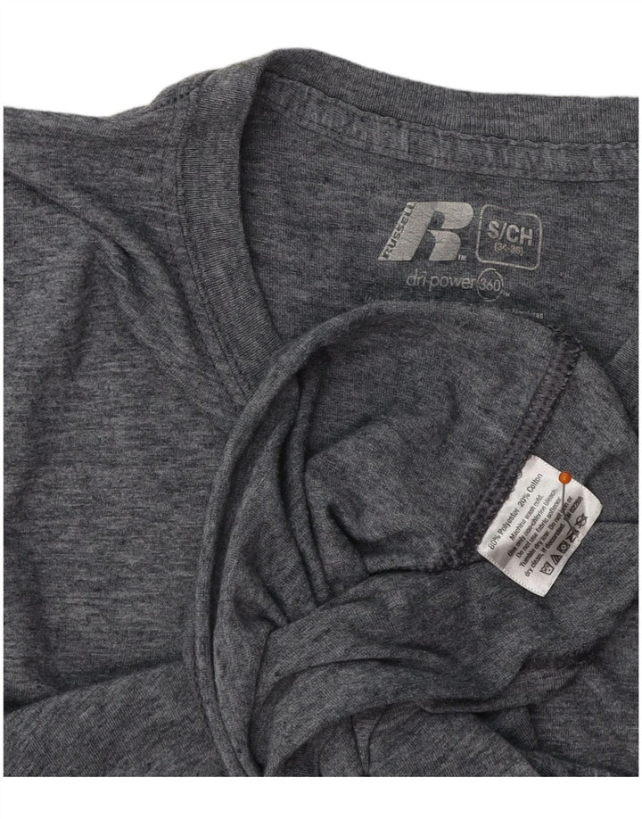 Camiseta masculina RUSSELL ATLÉTICA Top UK 34/36 Poliéster cinza pequeno