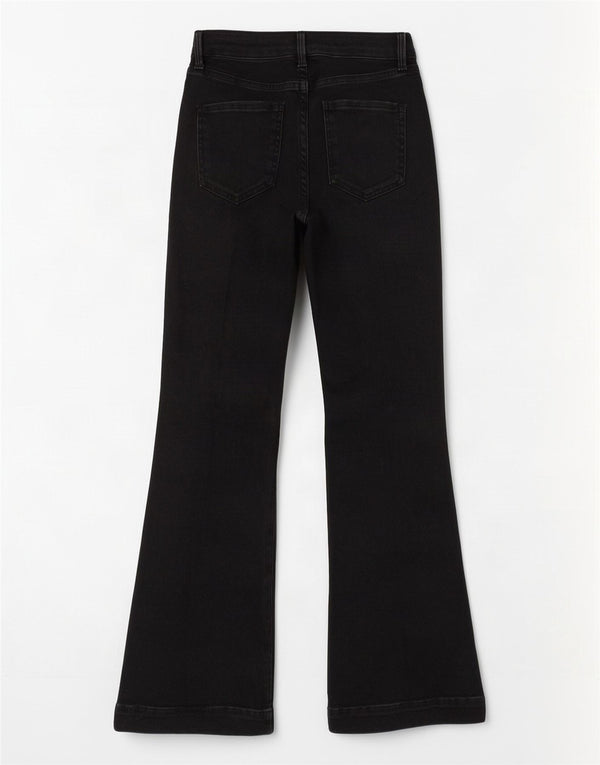 Calça jeans feminina Marks & Spencer UK 8 pequena W26 L31 preta