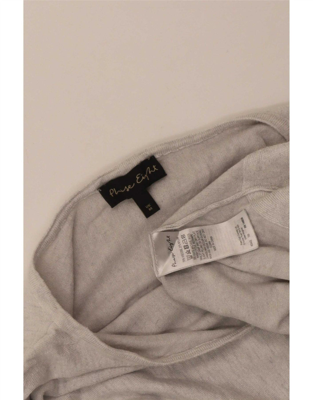 Fase Eight Top feminino Batwing manga 3/4 Reino Unido 14 cinza médio manchado