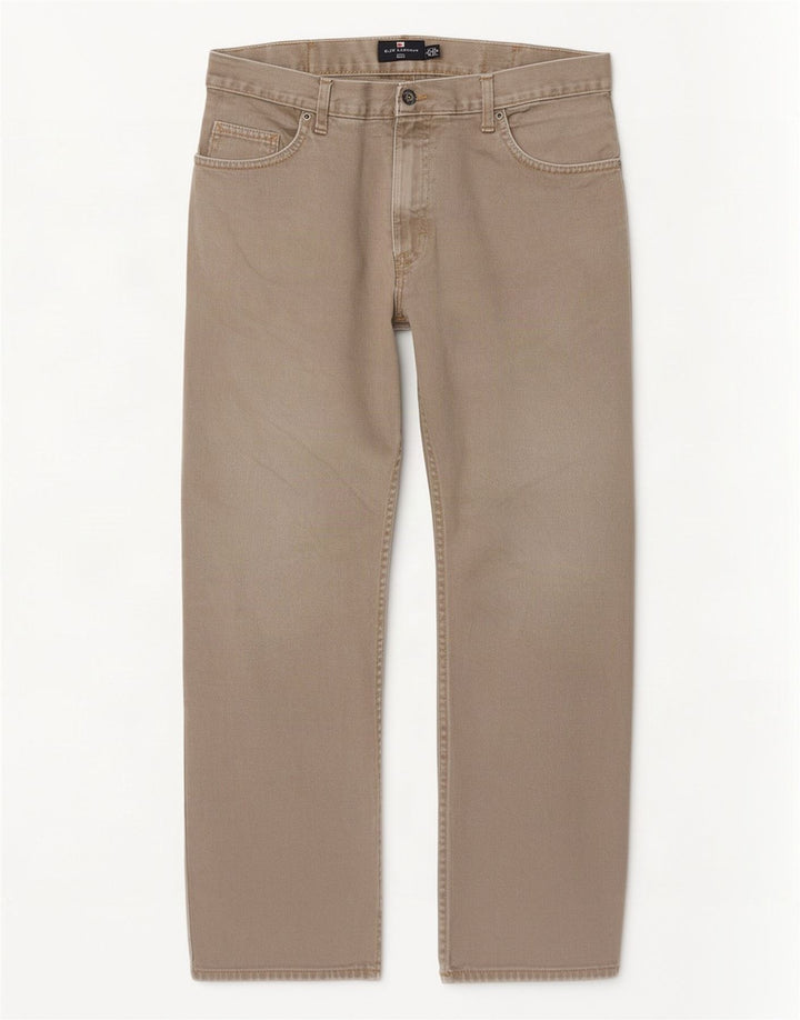 Calça jeans reta masculina Marks & Spencer Blue Harbor W36 L29 algodão cinza