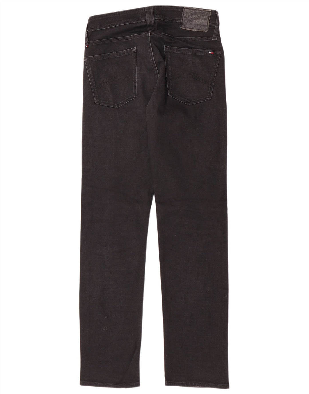 Tommy Hilfiger Masculino Slim Jeans W30 L32 Algodão Preto
