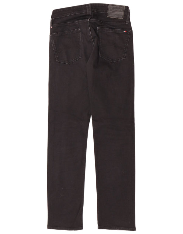 Tommy Hilfiger Masculino Slim Jeans W30 L32 Algodão Preto
