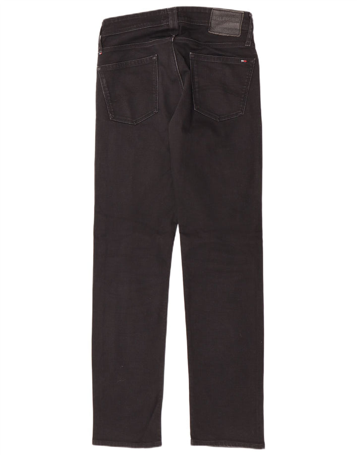 Tommy Hilfiger Masculino Slim Jeans W30 L32 Algodão Preto