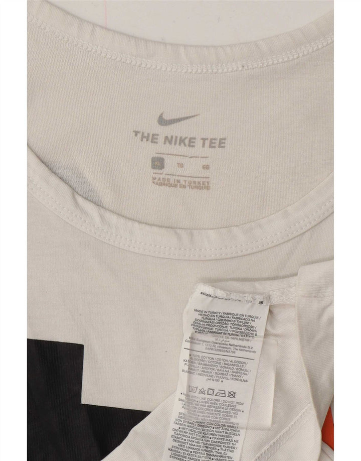 Colete gráfico masculino Nike XL branco algodão