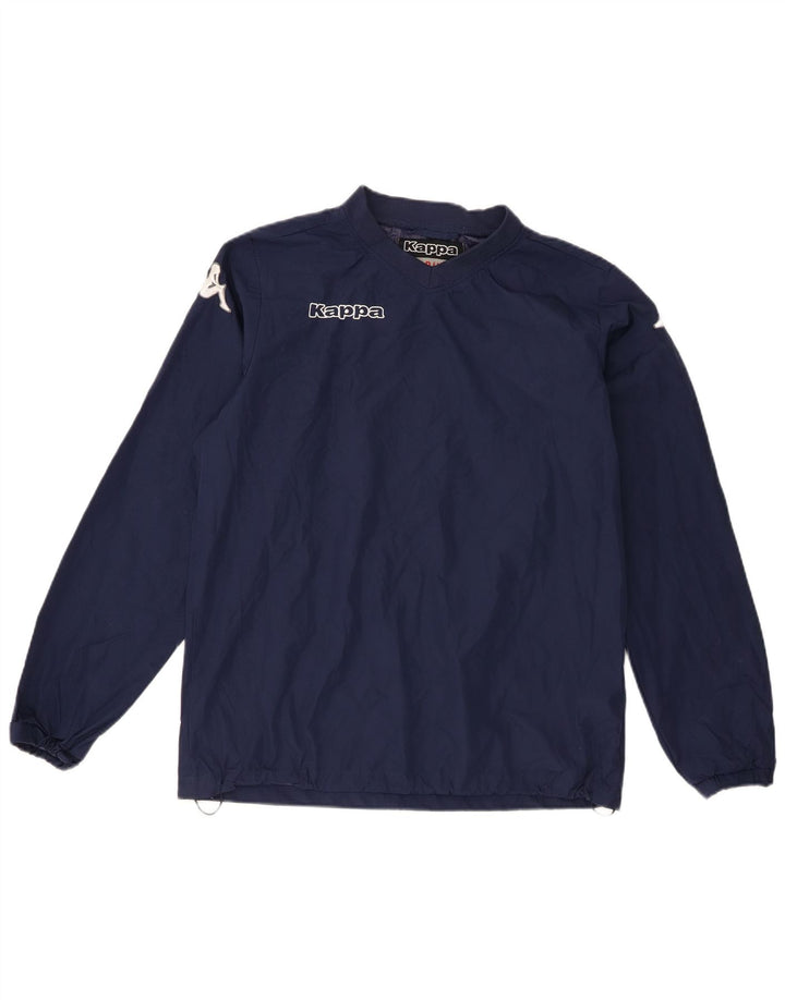 Kappa Mens Graphic Top Manga Longa Médio Azul Marinho Poliéster
