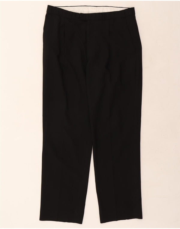 Calça masculina Marks & Spencer com pegged suit W36 L31 poliéster preto