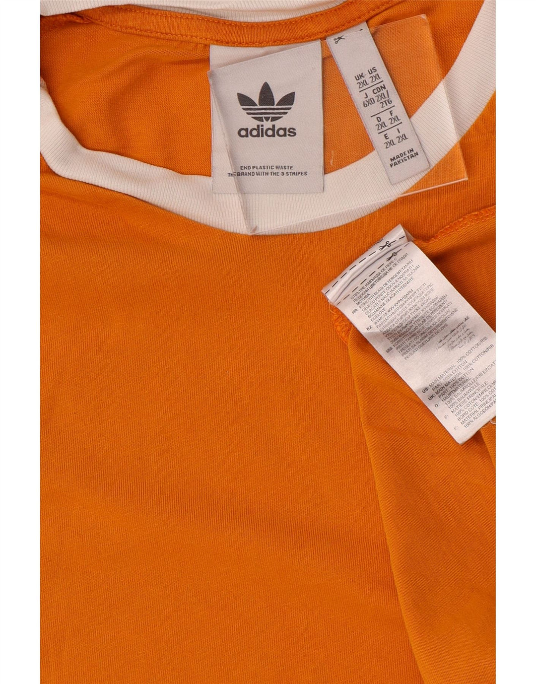 Camiseta masculina Adidas Top 2XL algodão laranja