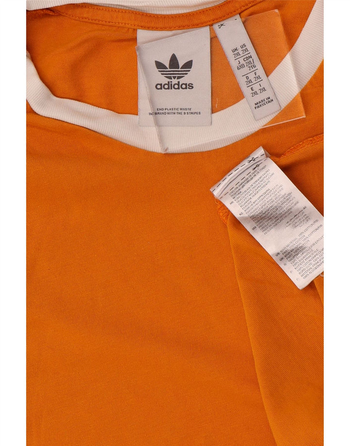 Camiseta masculina Adidas Top 2XL algodão laranja
