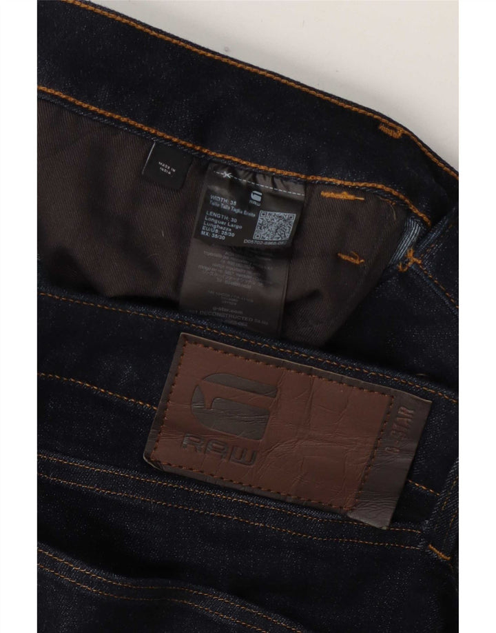 G-Star Mens Slim Jeans W35 L30 Azul Marinho Algodão