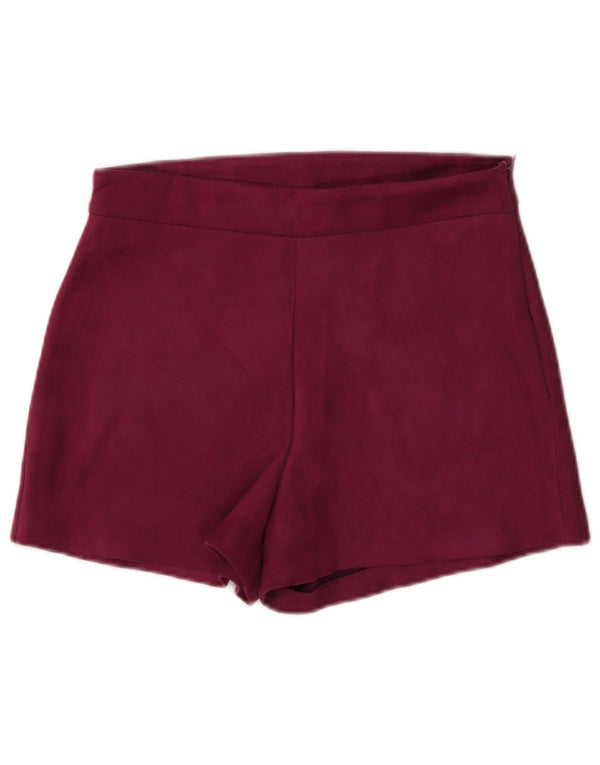Shorts casual feminino Zara pequeno W26 poliéster rosa