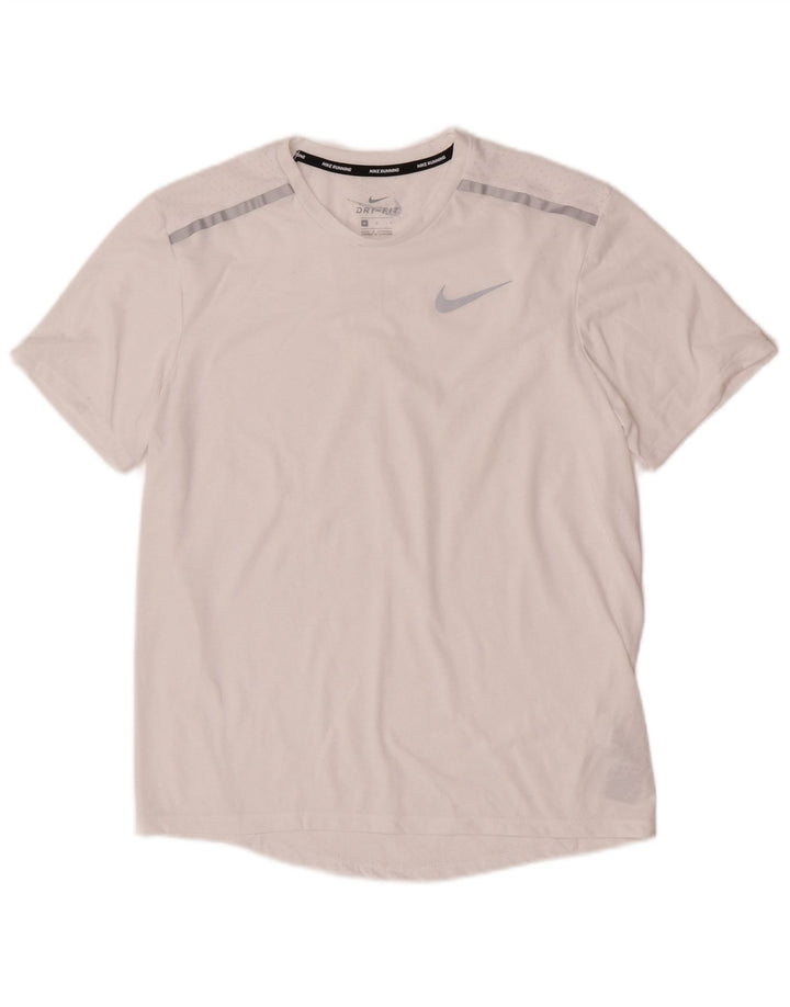 Camiseta masculina Nike Dri Fit Graphic Top Médio Branco Poliéster