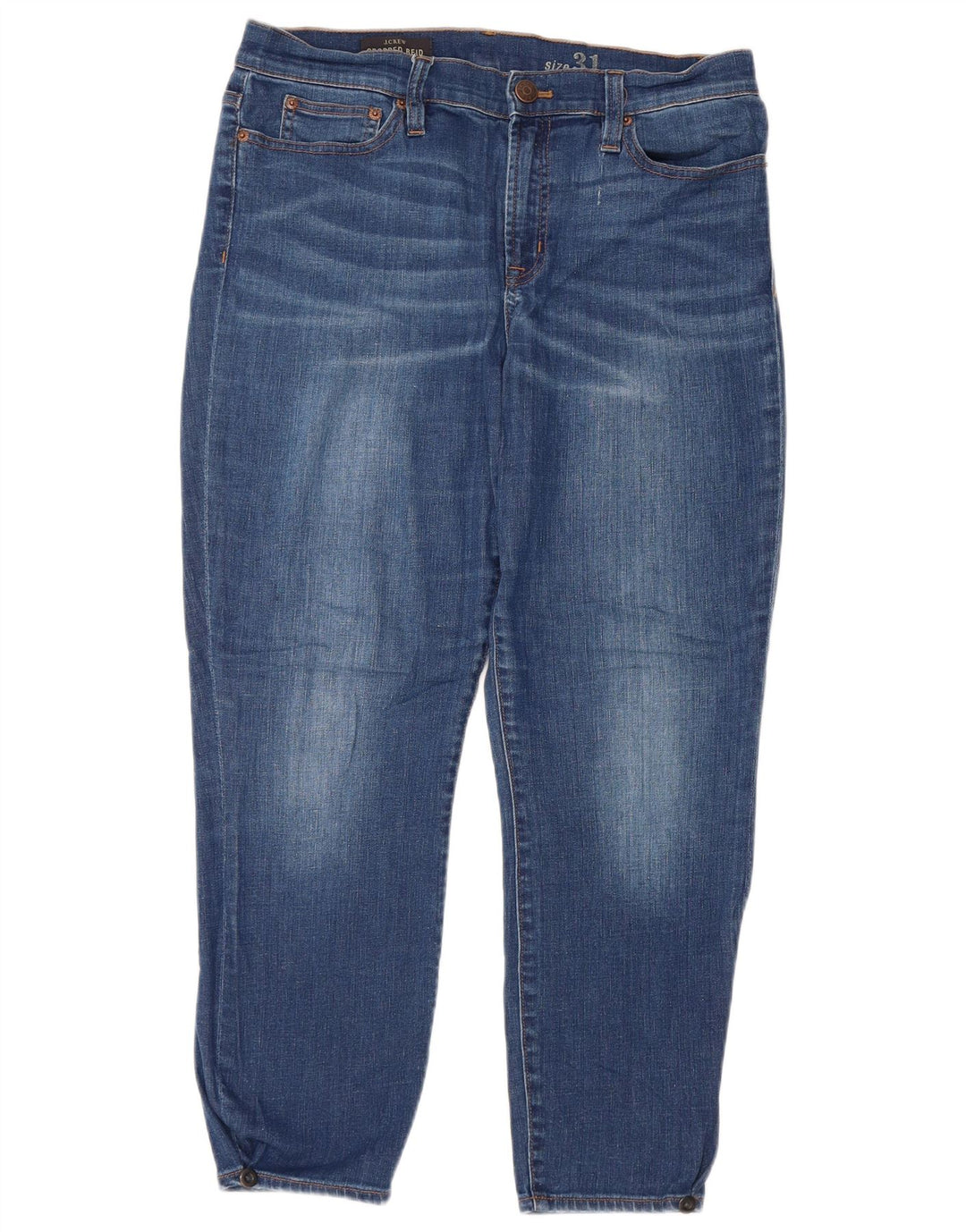 J. Crew Jeans feminino Reid cortado W31 L26 azul
