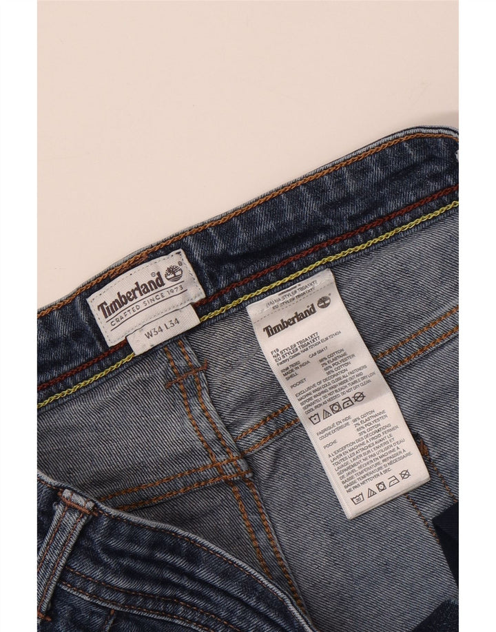 TIMBERLAND Masculino Slim Jeans W34 L29 Azul Algodão