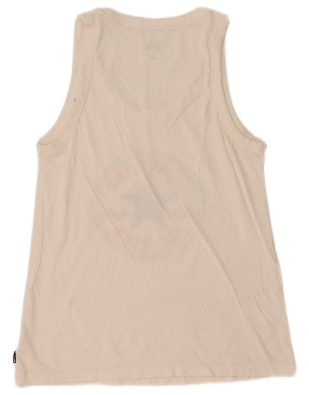 Converse Mulher Graphic Vest Top UK 8 Pequeno Branco