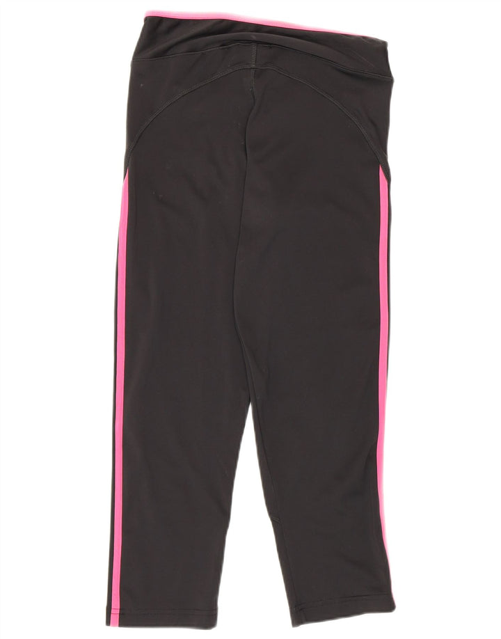 Adidas Womens Climalite Capri Leggings UK 8 Pequeno Poliéster Preto