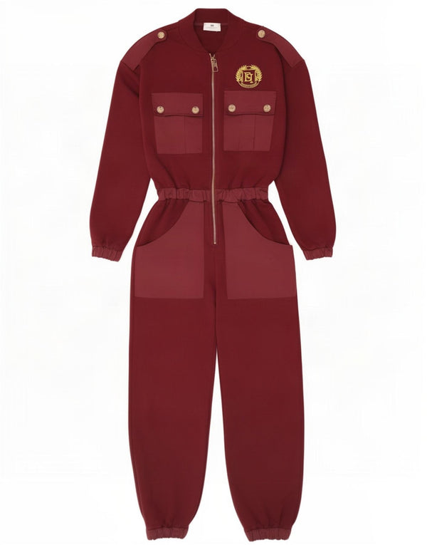 Macacão militar feminino Elisabetta Franchi IT 42 algodão marrom médio