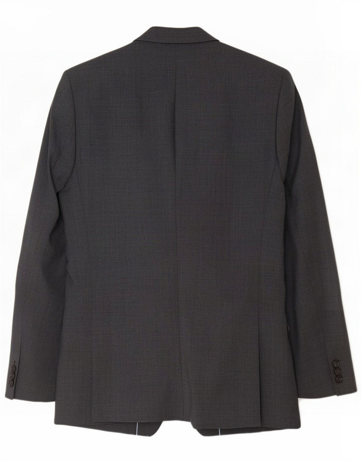 Jaqueta Blazer Masculina Marks & Spencer Longa de 2 Botões Slim Fit Reino Unido 40 Cinza Médio