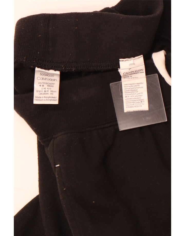 Calça esportiva feminina CALVIN KLEIN com estampa gráfica e jogging UK 6 XS preto