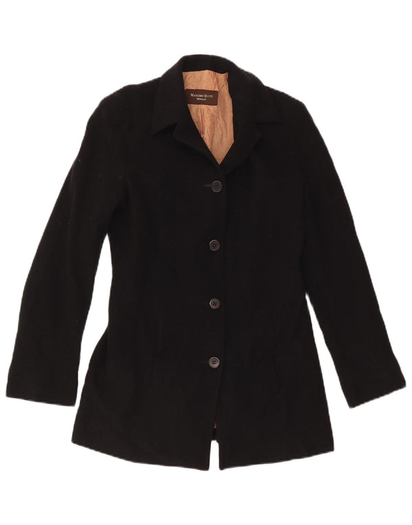 Jaqueta blazer feminina Massimo Dutti com 4 botões UE 38 pequena lã preta