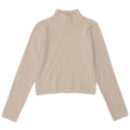 Zara Womens Crop Top Manga Longa Reino Unido 12 Médio Branco