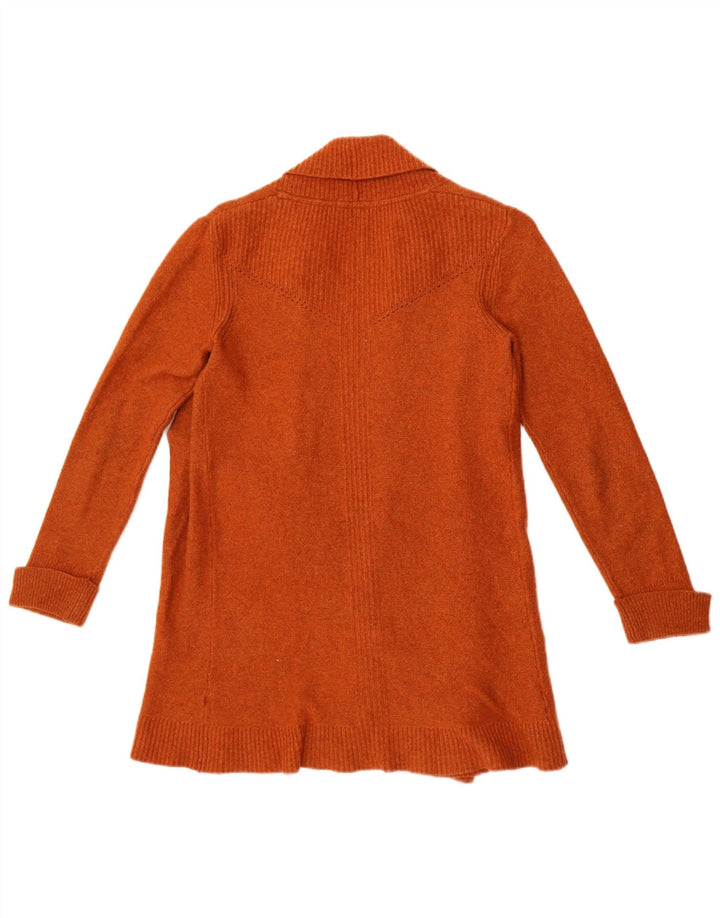 Suéter de cardigã aberto feminino White Stuff UK 10 nylon laranja pequeno