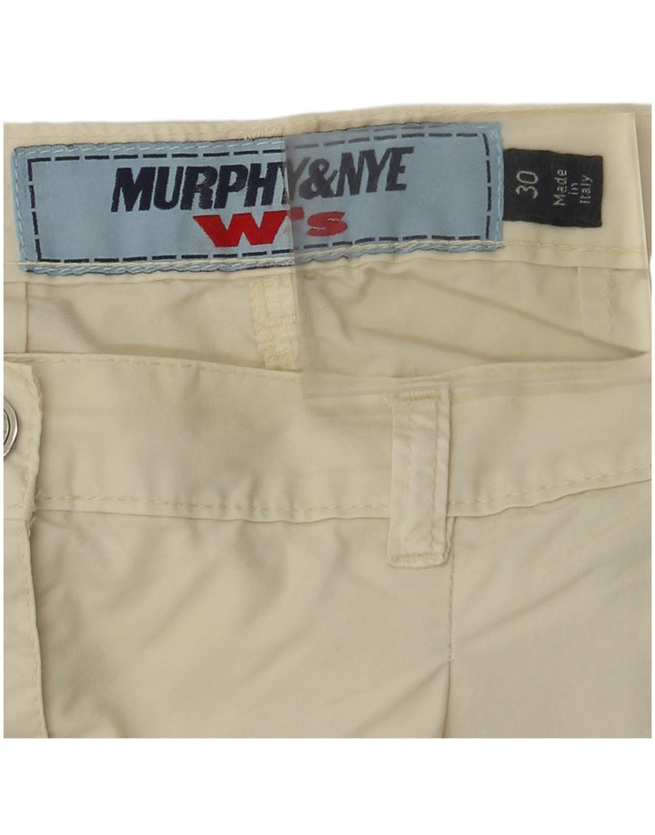 Shorts Chino Feminino Murphy & Nye Pegged W30 Algodão Bege Médio