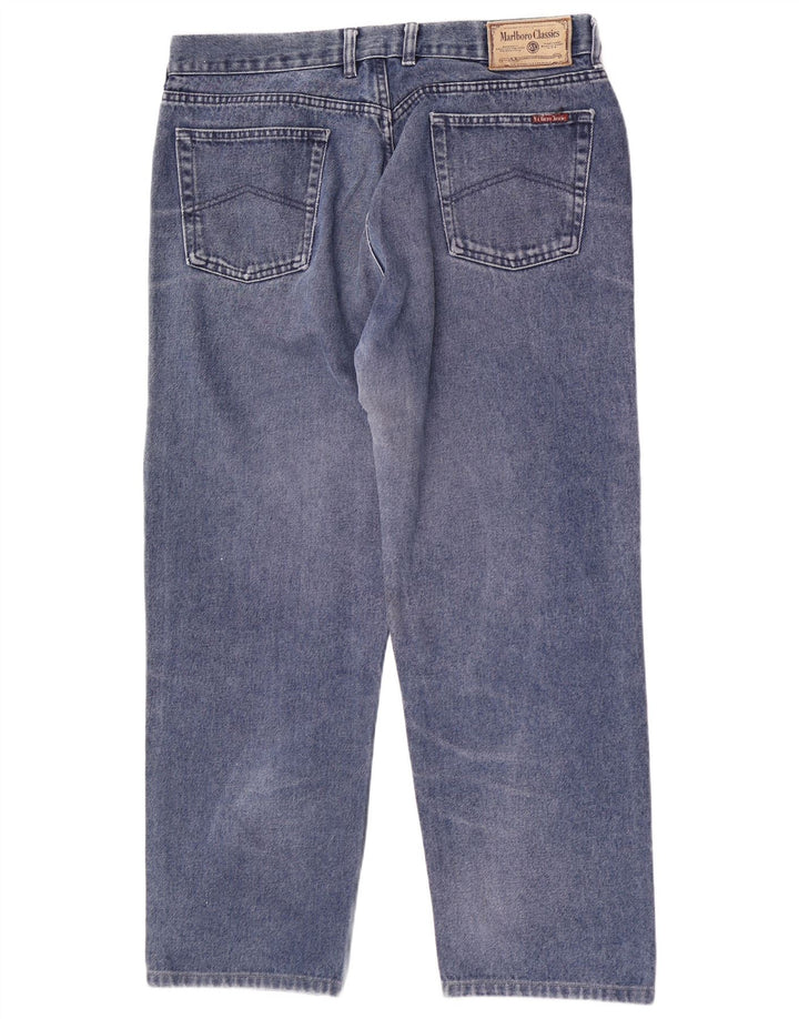 Marlboro Classics Mens Jeans Soltos W38 L28 Azul Algodão