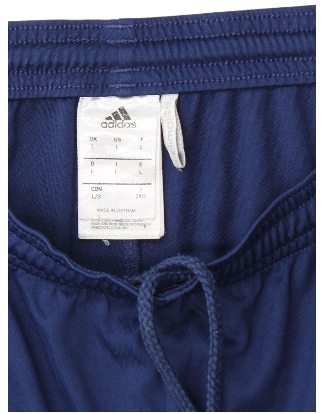 Shorts esportivos masculinos Adidas Climalite grandes poliéster azul marinho