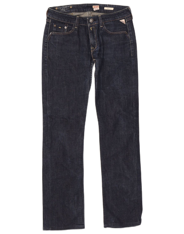 Replay Jeans feminino Loko Straight W28 L30 azul marinho