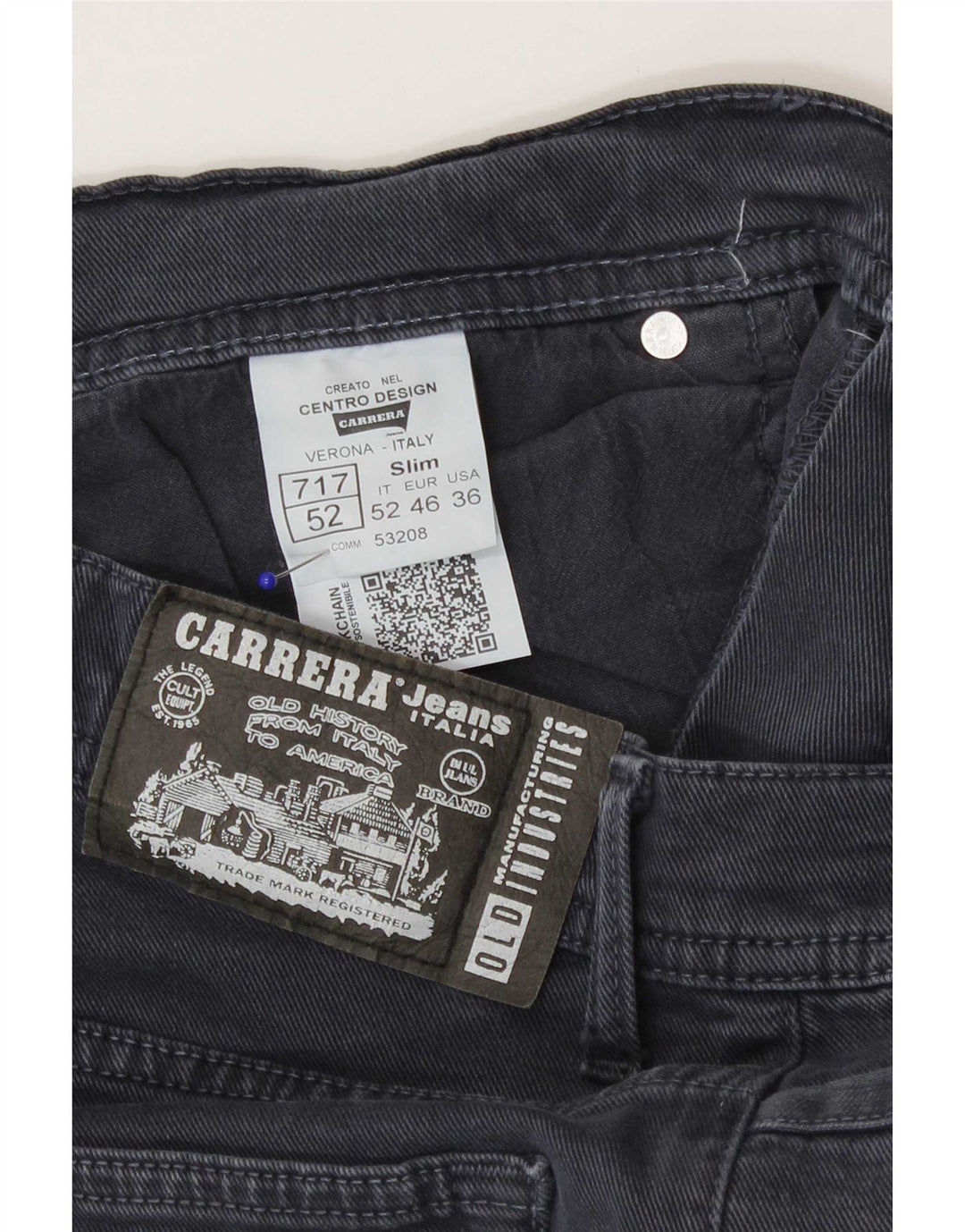 Carrera Masculino 717 Slim Jeans W36 L30 Cinza Algodão