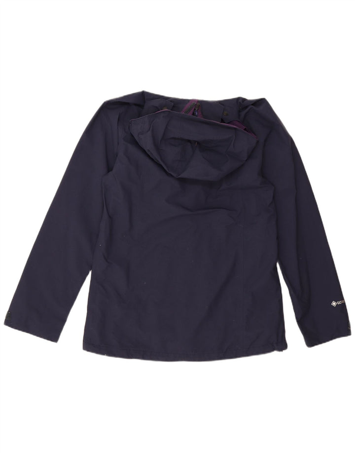 Jaqueta de chuva feminina Berghaus Gore-Tex com capuz Reino Unido 12 médio azul marinho