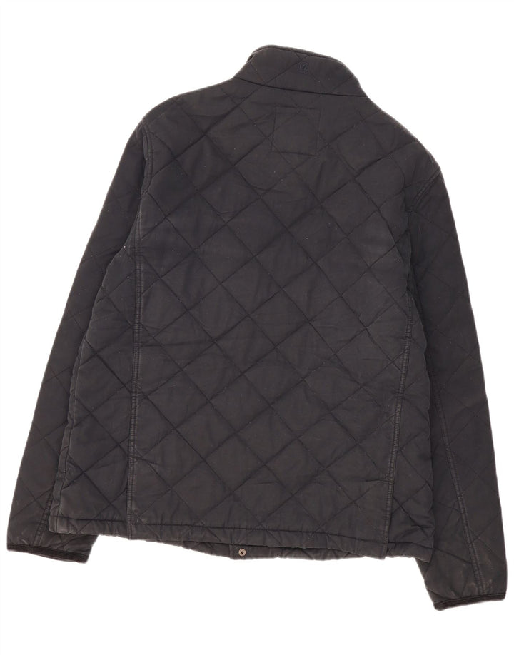 Jaqueta acolchoada masculina Fat Face UK 42 XL algodão azul marinho
