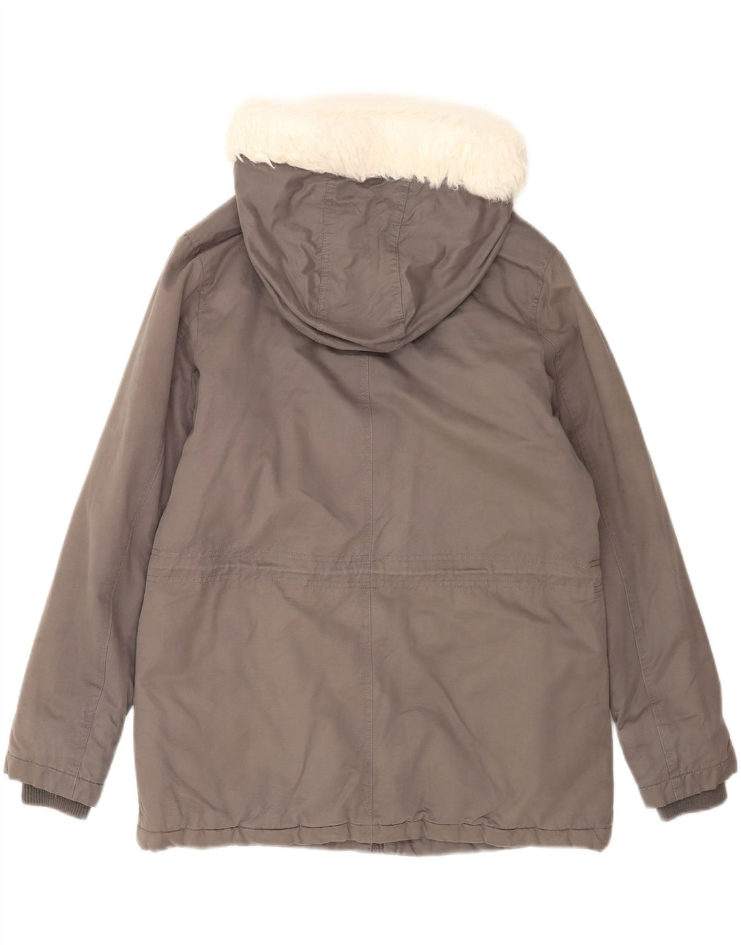 Jaqueta Parka Feminina Oasis com Capuz UK 14 Poliéster Cinza Médio